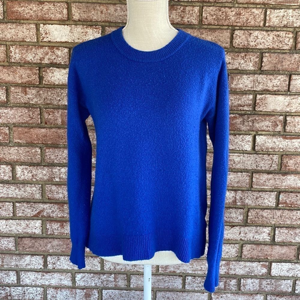 Halogen Royal Blue Wool Blend High/Low Sweater - Size S